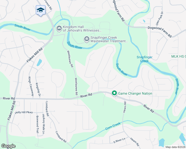 map of restaurants, bars, coffee shops, grocery stores, and more near 5278 Round Table Drive in Ellenwood