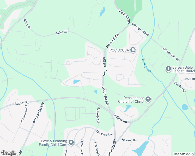 map of restaurants, bars, coffee shops, grocery stores, and more near 5407 Bighorn Pass in Atlanta