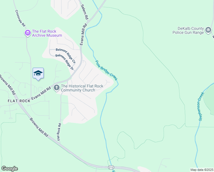 map of restaurants, bars, coffee shops, grocery stores, and more near 4159 Brooks Mill Drive in Stonecrest