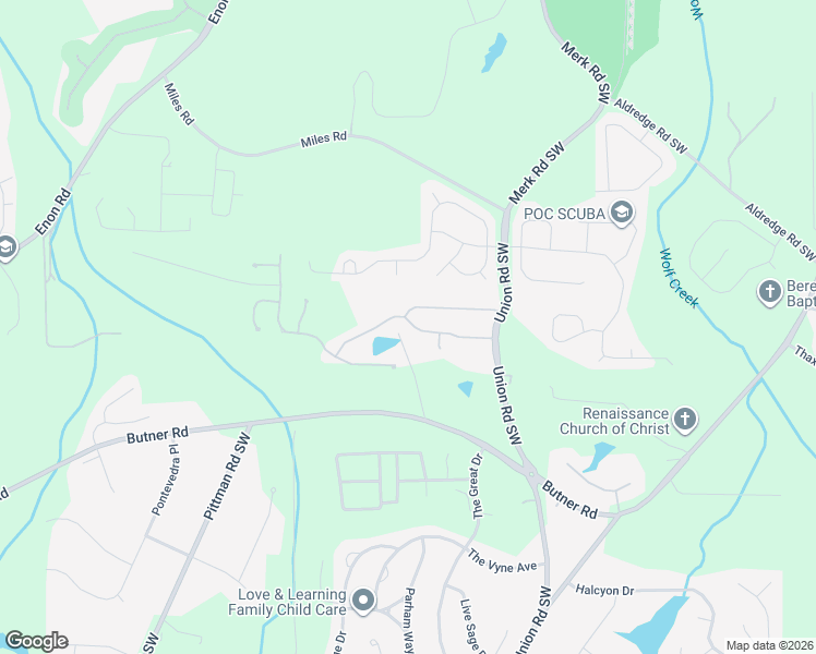 map of restaurants, bars, coffee shops, grocery stores, and more near 5452 Bighorn Pass in Atlanta