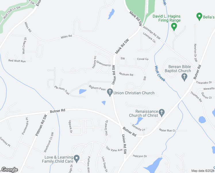 map of restaurants, bars, coffee shops, grocery stores, and more near 5407 Bighorn Pass in Atlanta