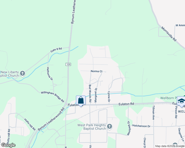 map of restaurants, bars, coffee shops, grocery stores, and more near 39 Gilpin Circle in Anniston