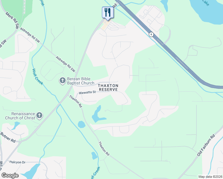 map of restaurants, bars, coffee shops, grocery stores, and more near 4939 Wewatta Street in Atlanta