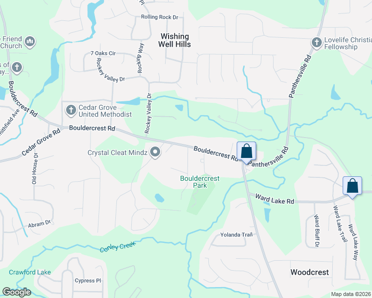 map of restaurants, bars, coffee shops, grocery stores, and more near 4158 Connor Drive in Ellenwood