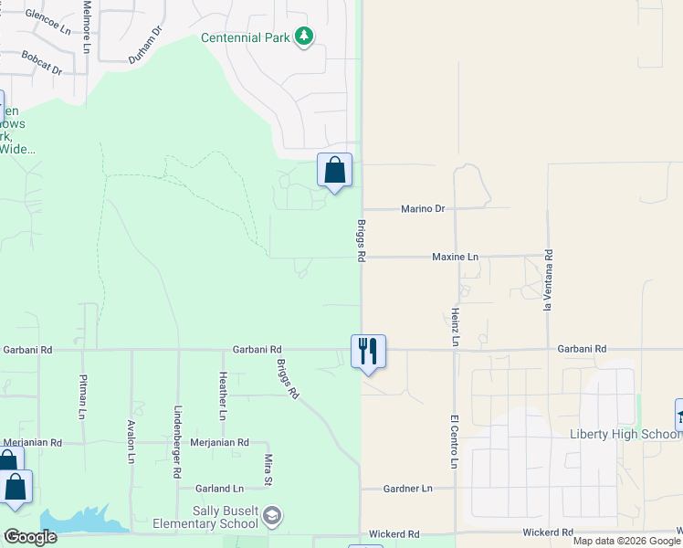 map of restaurants, bars, coffee shops, grocery stores, and more near 29935 Maxine Lane in Menifee
