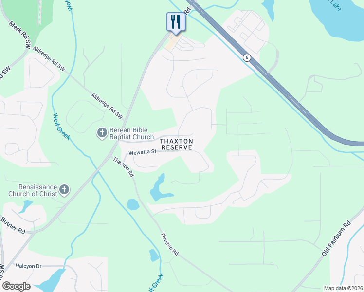 map of restaurants, bars, coffee shops, grocery stores, and more near 4939 Wewatta Street in Atlanta