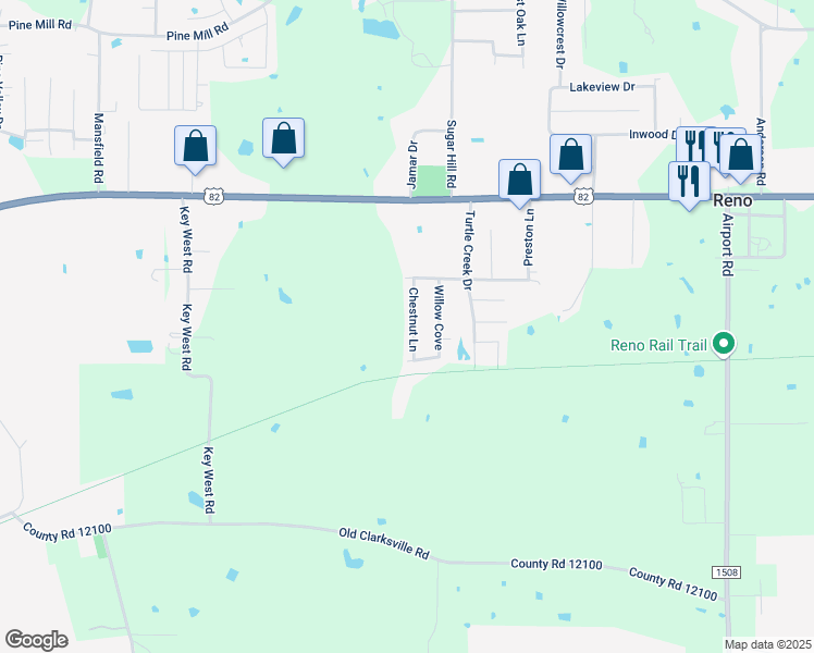 map of restaurants, bars, coffee shops, grocery stores, and more near 600 Chestnut Lane in Reno