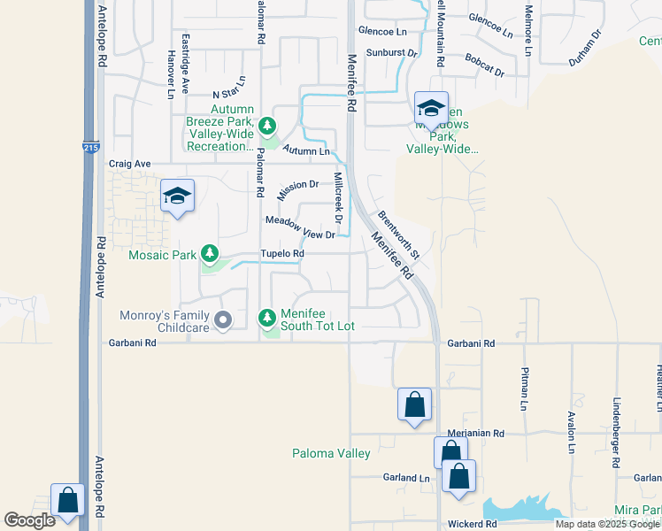 map of restaurants, bars, coffee shops, grocery stores, and more near 31840 Cypress View Court in Menifee
