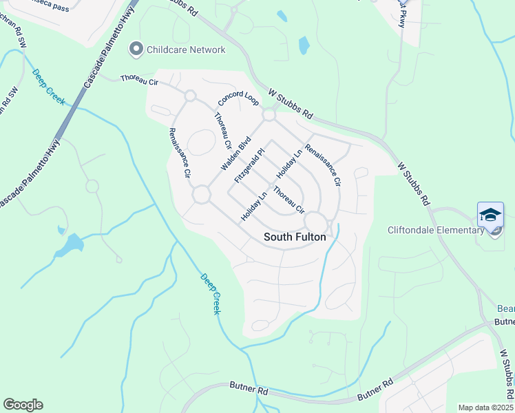 map of restaurants, bars, coffee shops, grocery stores, and more near 7636 Cole Lane in Atlanta