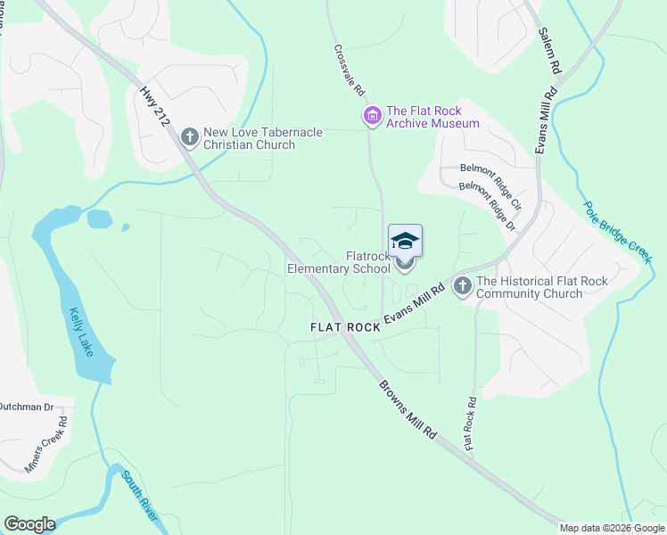 map of restaurants, bars, coffee shops, grocery stores, and more near 5700 Browns Mill Road in Stonecrest