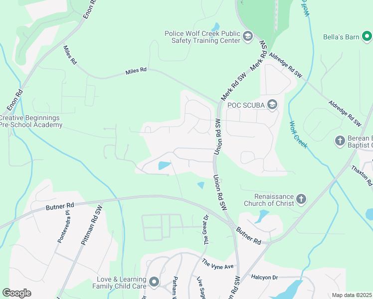 map of restaurants, bars, coffee shops, grocery stores, and more near 260 Alamosa Path Southwest in Atlanta
