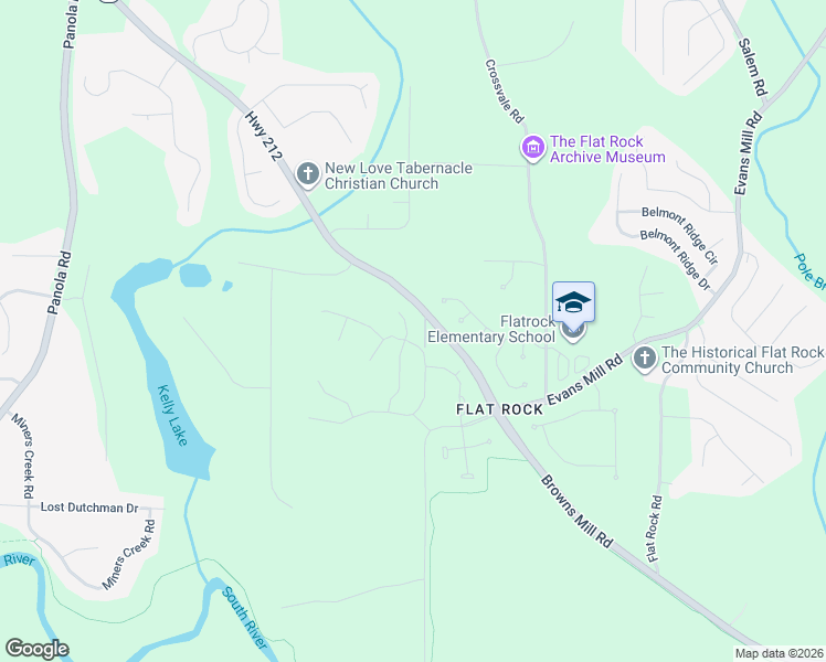 map of restaurants, bars, coffee shops, grocery stores, and more near 5658 Route 212 in Lithonia