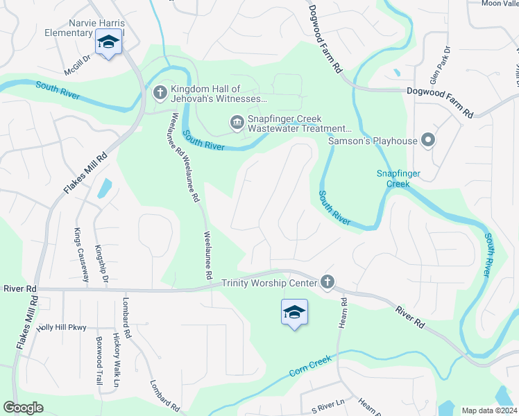 map of restaurants, bars, coffee shops, grocery stores, and more near 4155 English Valley Drive in Ellenwood