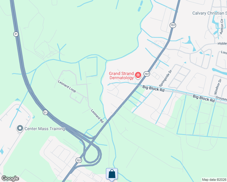 map of restaurants, bars, coffee shops, grocery stores, and more near 7549 Aubrey Lane in Myrtle Beach