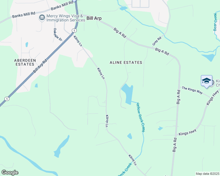 map of restaurants, bars, coffee shops, grocery stores, and more near 5360 Kilroy Lane in Douglasville