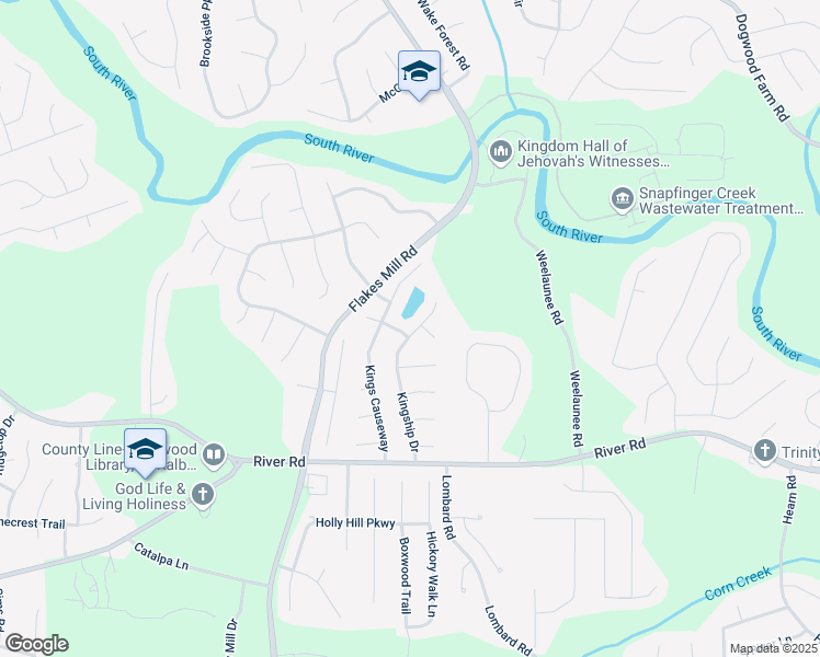 map of restaurants, bars, coffee shops, grocery stores, and more near 4103 Kingship Drive in Ellenwood