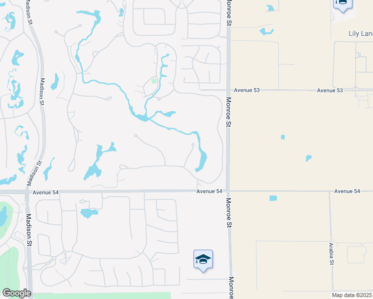 map of restaurants, bars, coffee shops, grocery stores, and more near 53595 Pike Place in La Quinta