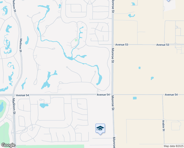 map of restaurants, bars, coffee shops, grocery stores, and more near 53595 Pike Place in La Quinta