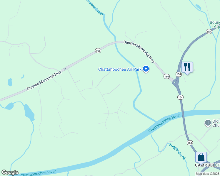 map of restaurants, bars, coffee shops, grocery stores, and more near 3354 Sienna Place in Douglasville