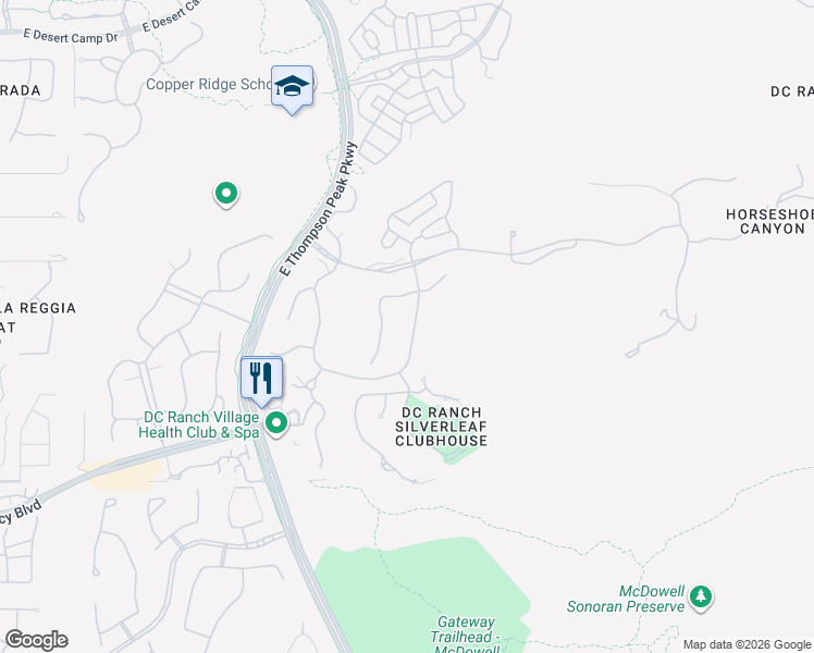 map of restaurants, bars, coffee shops, grocery stores, and more near 19190 North 102nd Street in Scottsdale