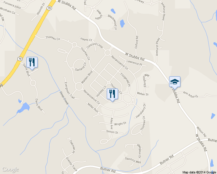 map of restaurants, bars, coffee shops, grocery stores, and more near 7276 Thoreau Circle in Atlanta