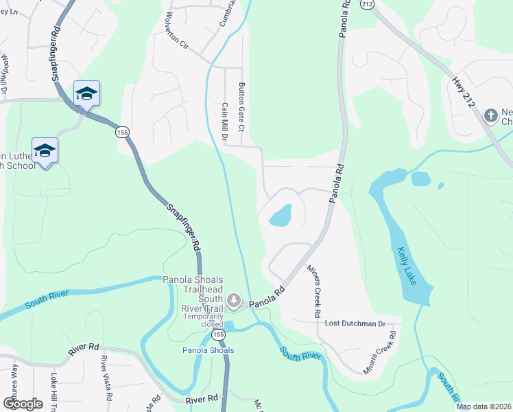 map of restaurants, bars, coffee shops, grocery stores, and more near 4129 Panola Lake Circle in Stonecrest