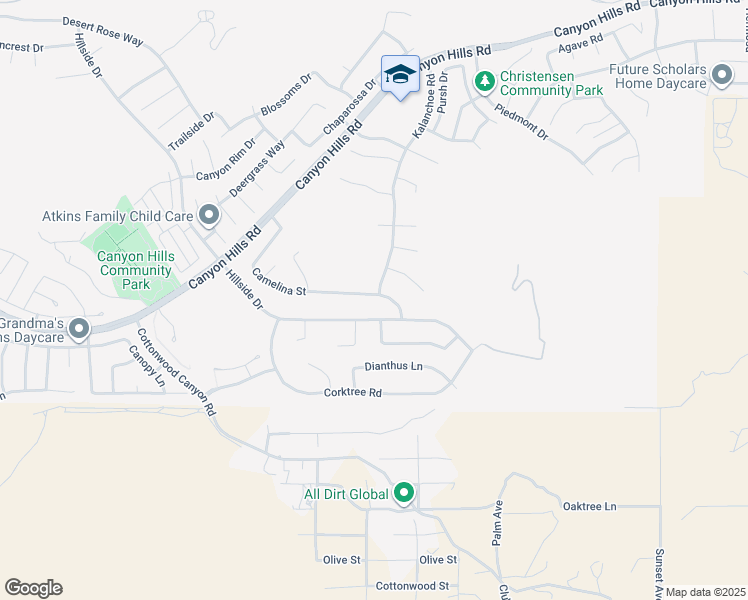 map of restaurants, bars, coffee shops, grocery stores, and more near 34121 Camelina Street in Lake Elsinore