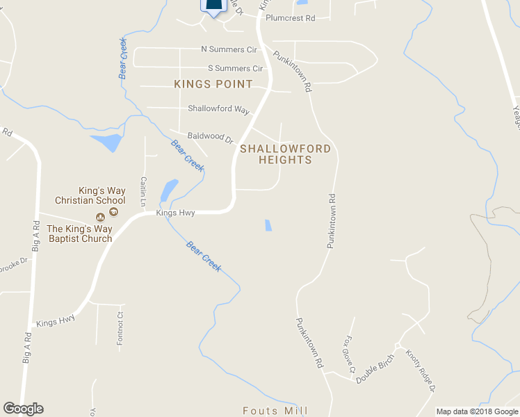 map of restaurants, bars, coffee shops, grocery stores, and more near 5350 Kings Highway in Douglasville