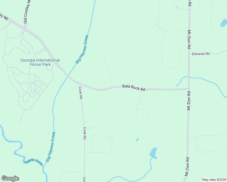 map of restaurants, bars, coffee shops, grocery stores, and more near 369 Bald Rock Road in Oxford