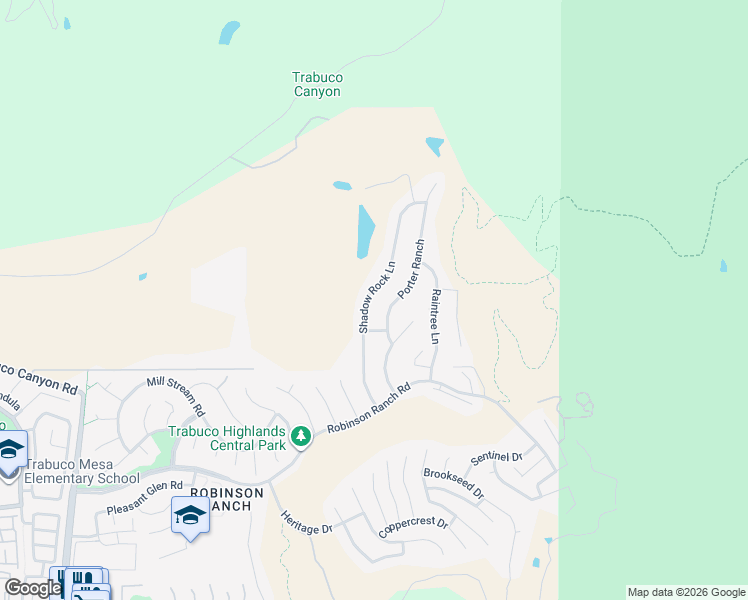 map of restaurants, bars, coffee shops, grocery stores, and more near 20822 Shadow Rock Lane in Trabuco Canyon