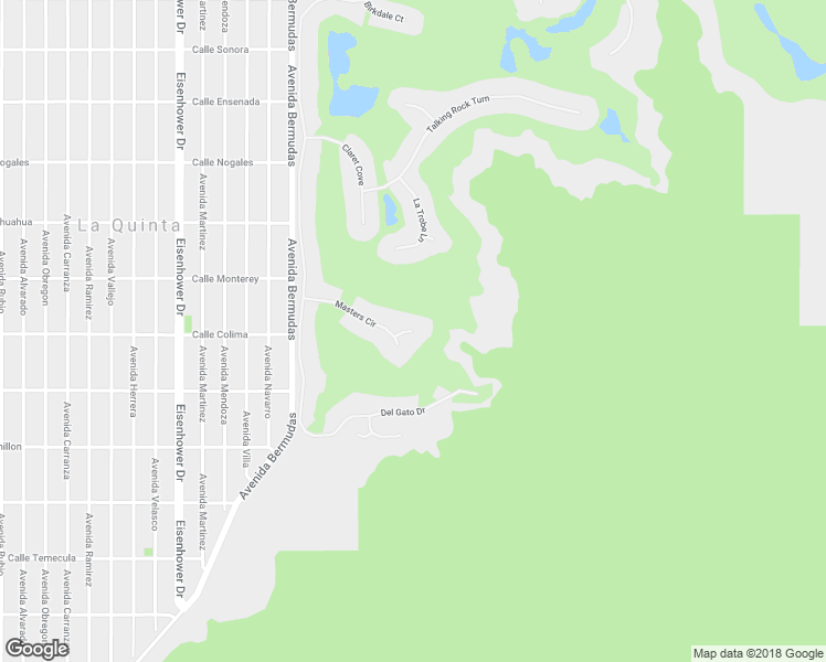 map of restaurants, bars, coffee shops, grocery stores, and more near 53305 Troon Trail in La Quinta