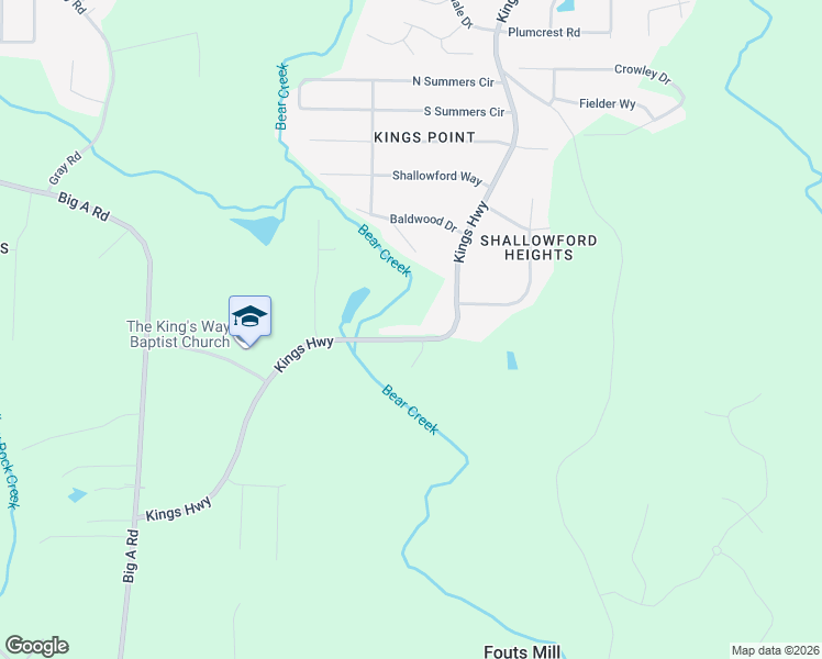 map of restaurants, bars, coffee shops, grocery stores, and more near 5373 Kings Highway in Douglasville