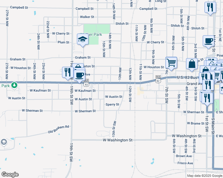 map of restaurants, bars, coffee shops, grocery stores, and more near 1416 West Kaufman Street in Paris