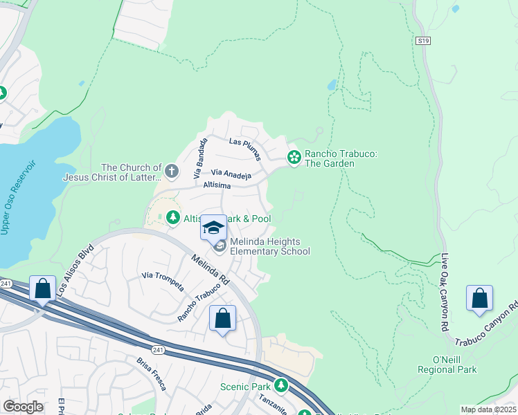 map of restaurants, bars, coffee shops, grocery stores, and more near 17 Colorido in Rancho Santa Margarita