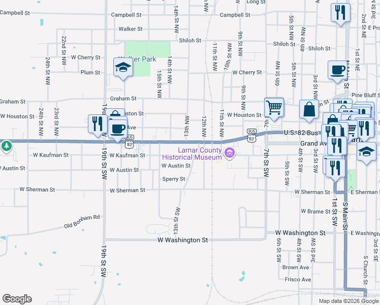 map of restaurants, bars, coffee shops, grocery stores, and more near 1336 West Kaufman Street in Paris