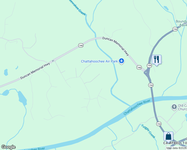 map of restaurants, bars, coffee shops, grocery stores, and more near 3354 Sienna Place in Douglasville