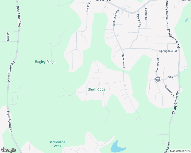 map of restaurants, bars, coffee shops, grocery stores, and more near 839 Westwood Road in Mount Olive