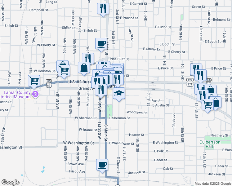 map of restaurants, bars, coffee shops, grocery stores, and more near 135 1st Street Southeast in Paris