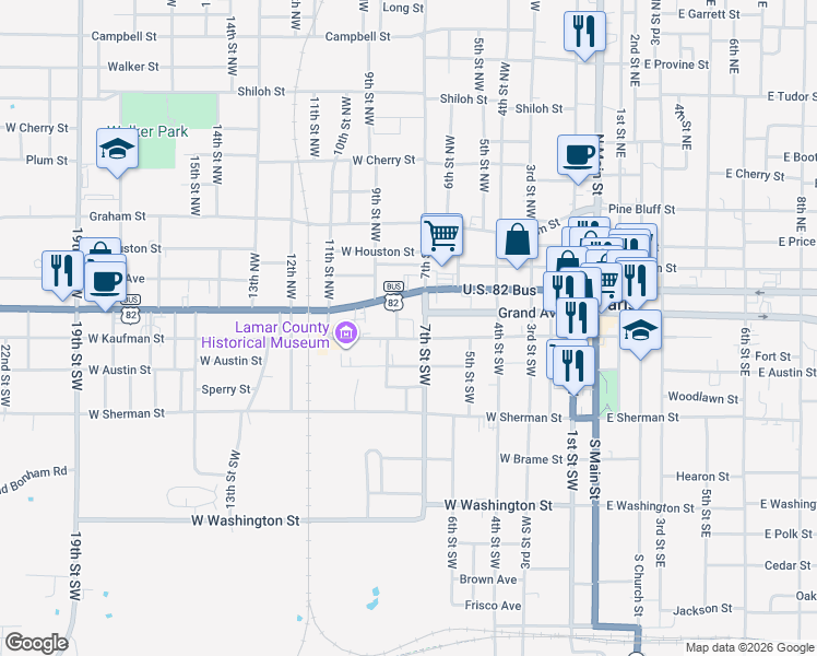 map of restaurants, bars, coffee shops, grocery stores, and more near 120 7th Street Northwest in Paris