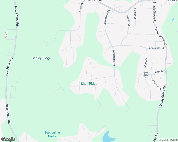 map of restaurants, bars, coffee shops, grocery stores, and more near 839 Westwood Road in Mount Olive