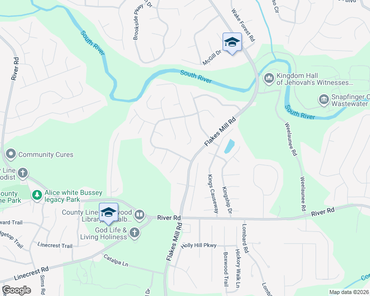 map of restaurants, bars, coffee shops, grocery stores, and more near 4118 Day Trail South in Ellenwood