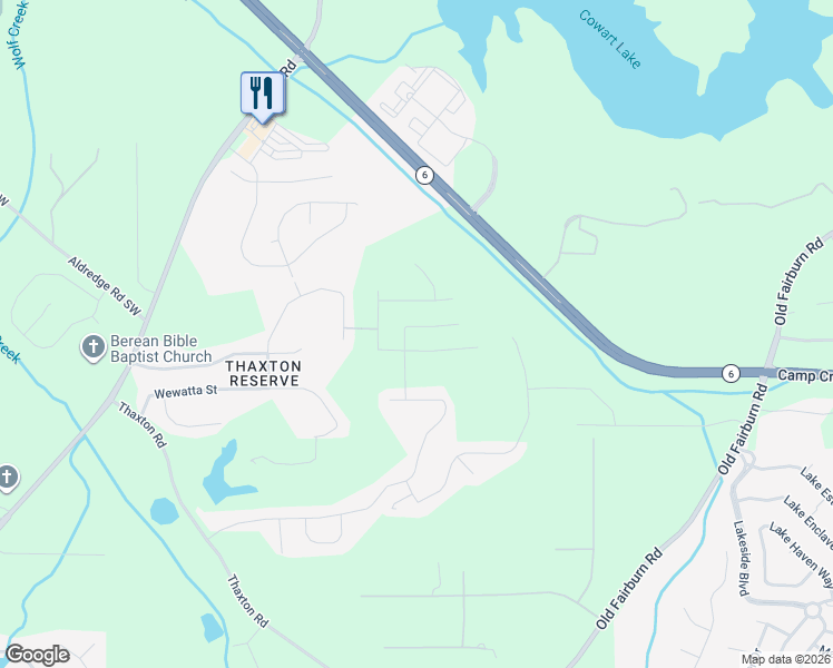 map of restaurants, bars, coffee shops, grocery stores, and more near 3487 Umatilla Lane in Atlanta
