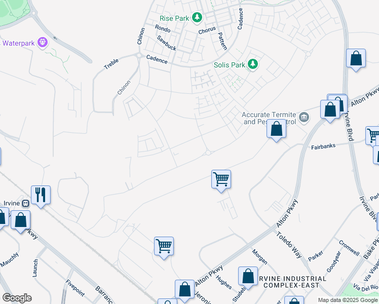 map of restaurants, bars, coffee shops, grocery stores, and more near 6 Jenner in Irvine