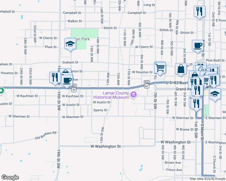 map of restaurants, bars, coffee shops, grocery stores, and more near 1336 West Kaufman Street in Paris