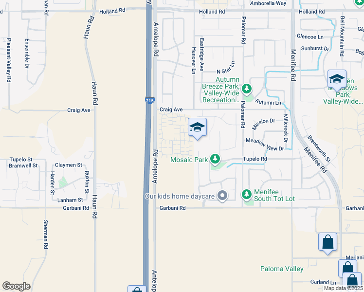 map of restaurants, bars, coffee shops, grocery stores, and more near 31684 Willowood Way in Menifee