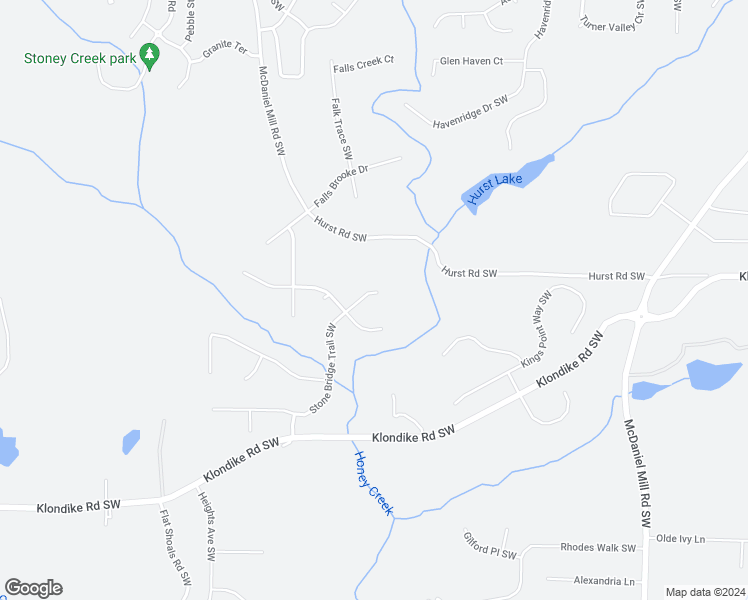 map of restaurants, bars, coffee shops, grocery stores, and more near 2820 Stone Bridge Trail Southwest in Conyers