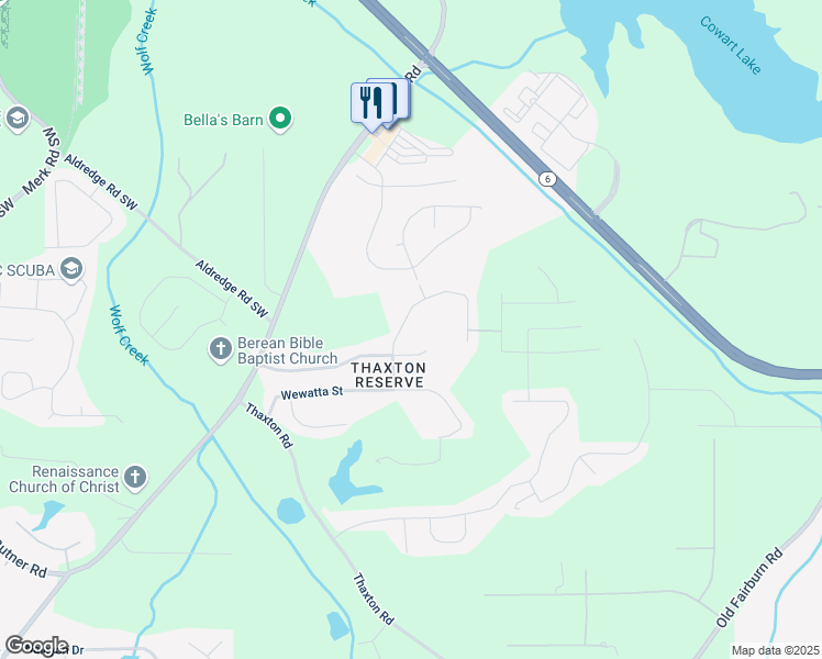 map of restaurants, bars, coffee shops, grocery stores, and more near 3554 Umatilla Lane in Atlanta