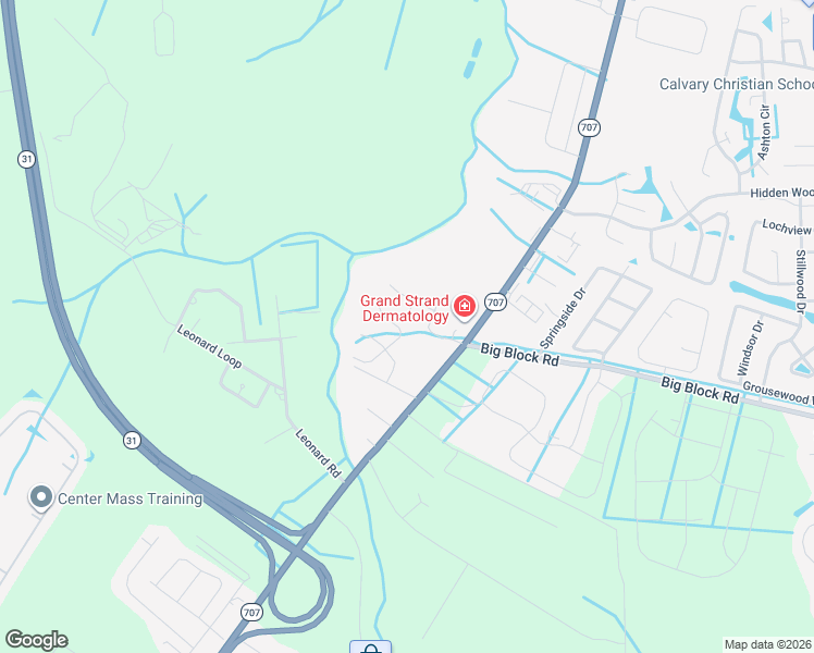 map of restaurants, bars, coffee shops, grocery stores, and more near 7549 Aubrey Lane in Myrtle Beach