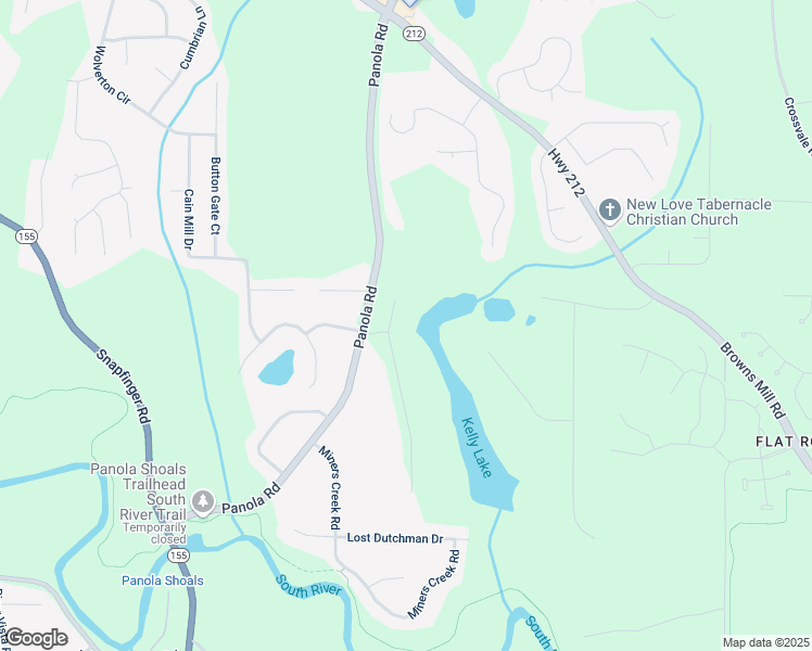 map of restaurants, bars, coffee shops, grocery stores, and more near 4090 Sandy Lake Drive East in Stonecrest