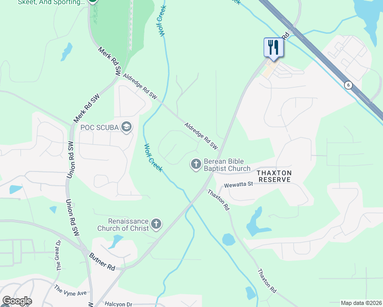 map of restaurants, bars, coffee shops, grocery stores, and more near 3442 Hamlin Square Southwest in Atlanta